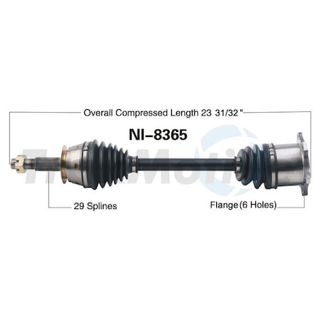 Surtrack Axle Cv Axle Shaft, Ni-8365 NI-8365